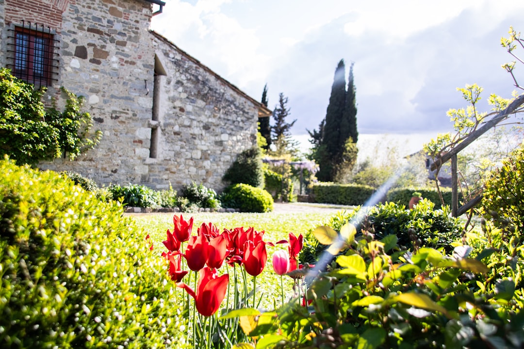 Multi-generational family at European villa in Tuscany